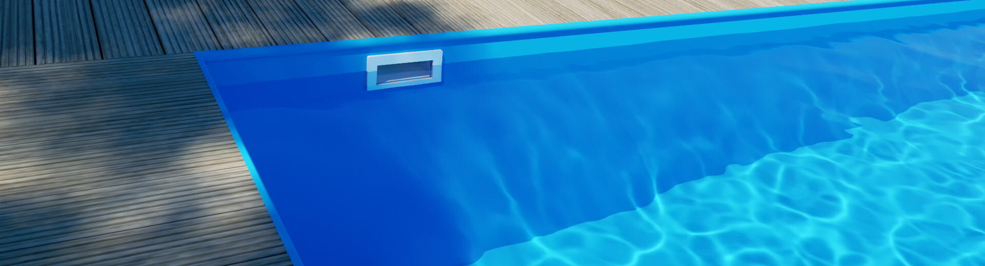 Skimmerový bazén s ostrými rohy 3x8m