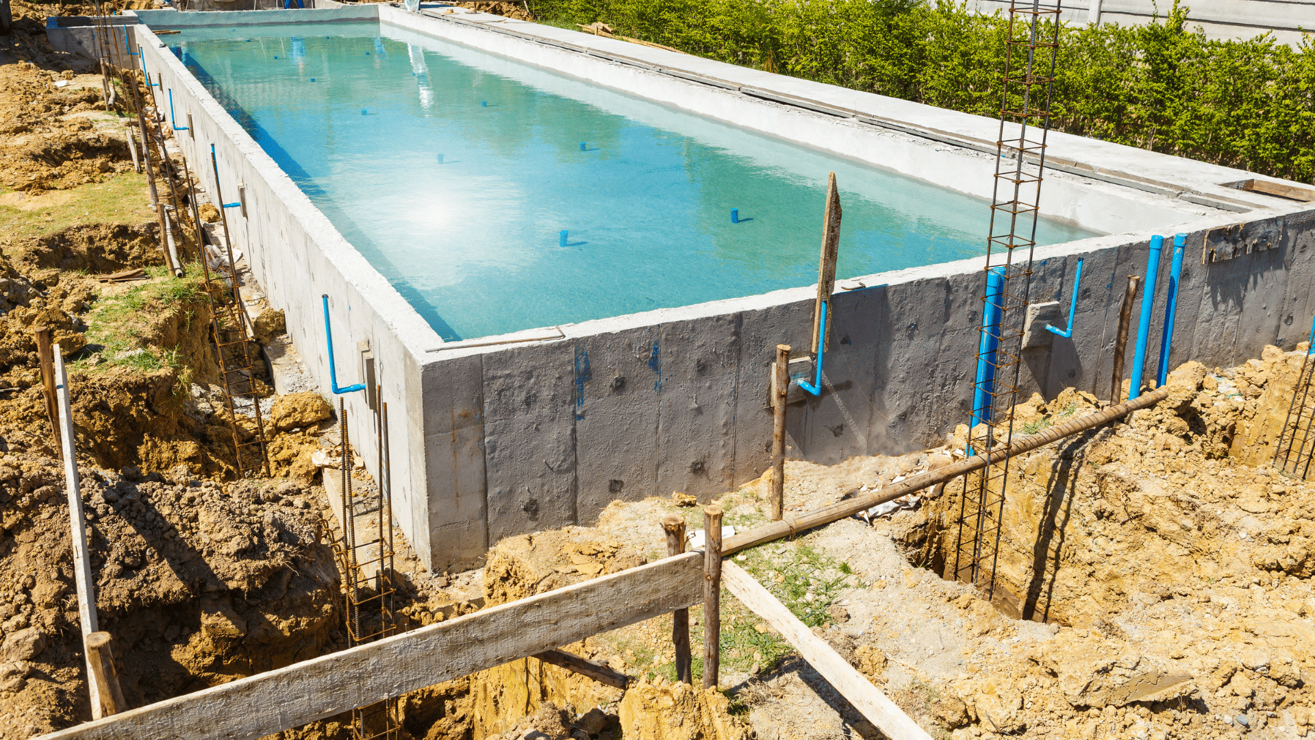 Stavba bazénu